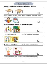 Bài tập Tiếng Anh Lớp 4 - Theme 2 School